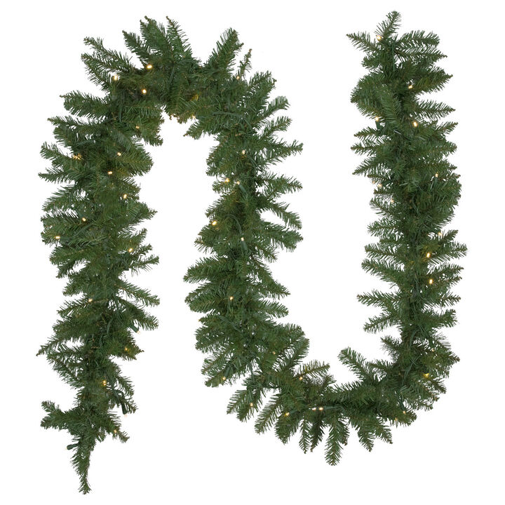 50' x 10" Pre-Lit Northern Pine Commercial Christmas Garland - Warm White LED Lights