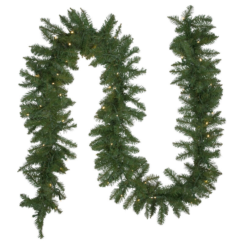 50' x 10" Pre-Lit Northern Pine Commercial Christmas Garland - Warm White LED Lights