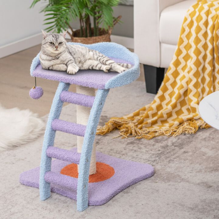 2-Storey Cat Tree Multi-Level Tower with Scratching Posts and Cozy Resting Spots for Cats