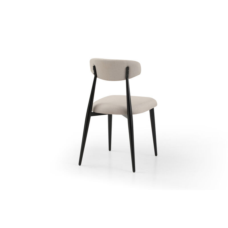 Dining Chairs Set Of 4, Upholstered Chairs With Metal Legs For Kitchen Dining Room Light Grey