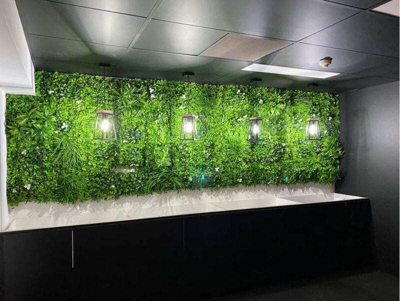 Luxury White Oasis Artificial Vertical Garden 40" x 40" 11SQ FT Commercial Grade UV Resistant