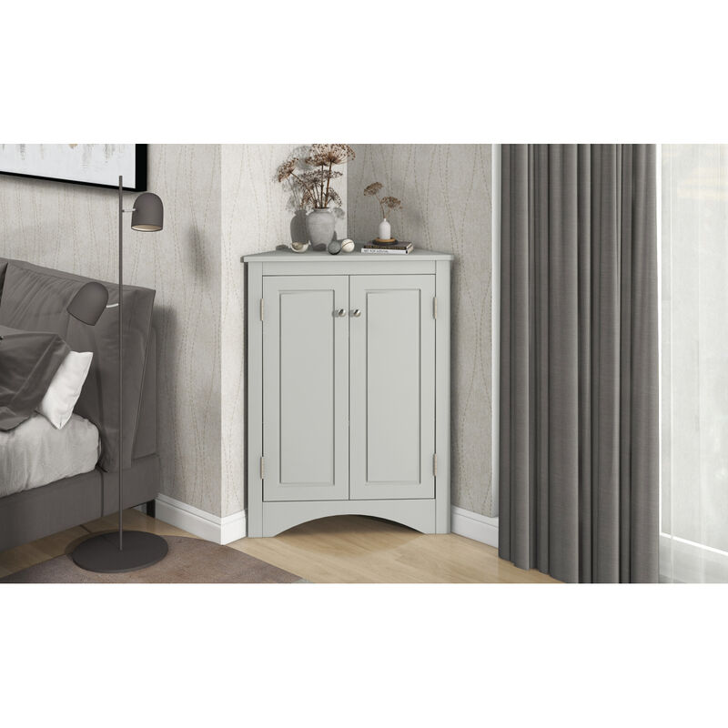 Adjustable Shelves Triangle Bathroom Storage Cabinet