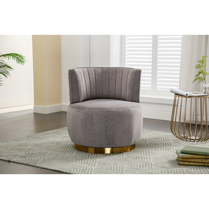 Velvet Swivel Barrel Chairs for Living Room or Office
