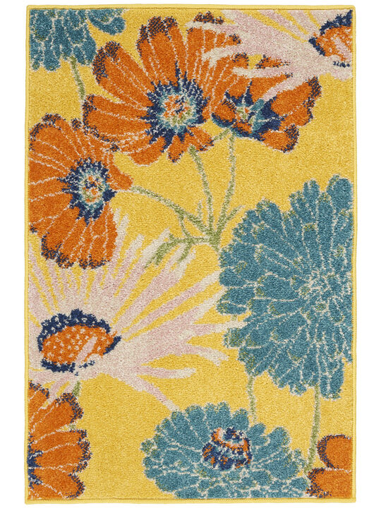 Allur ALR06 Yellow/Multi 2' x 3' Rug