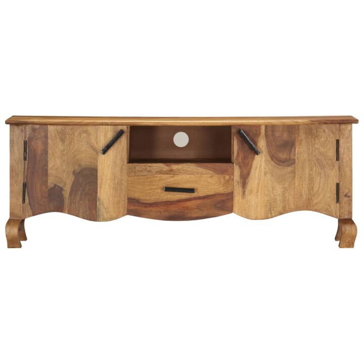 vidaXL TV Cabinet 45.3"x11.8"x16.5" Solid Sheesham Wood