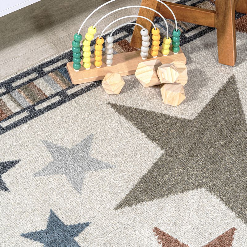 Star Gazer Geometric Machine Washable Area Rug