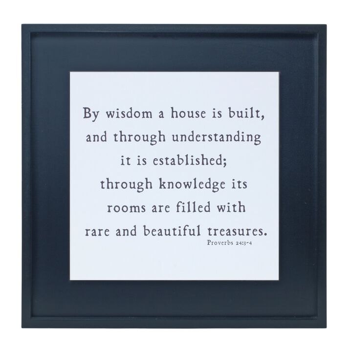 Proverbs 24 Wooden Sentiment Plaque – Inspirational Bible Verse Wall Art for Home, Office, and Religious Decor
