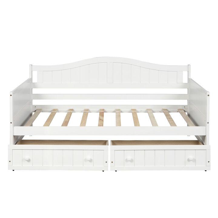 Merax Wooden Daybed with Trundle Bed