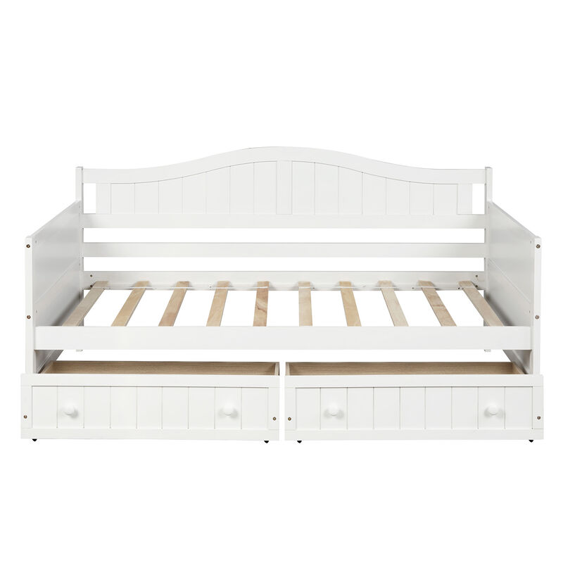 Merax Wooden Daybed with Trundle Bed