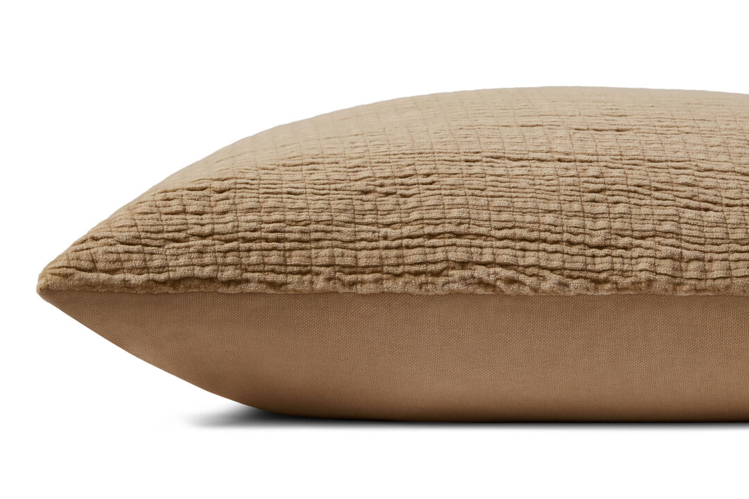 Gale PMH0050 Latte 22''x22'' Cover Only by Magnolia Home by Joanna Gaines x Loloi