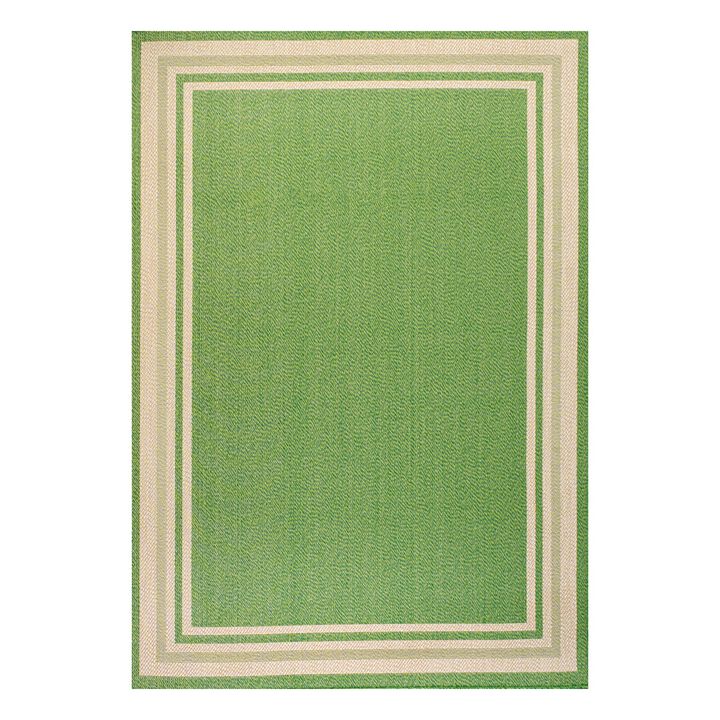 James Modern Border Stripe Indoor/Outdoor Area Rug