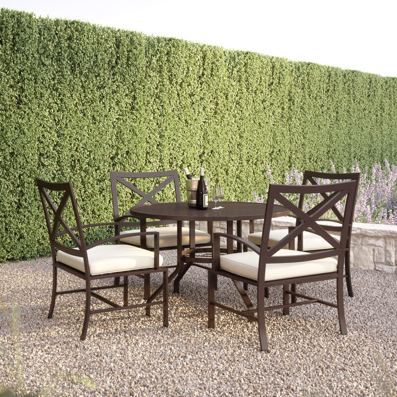 La Jolla Dining Chair in Canvas Flax w/ Self Welt