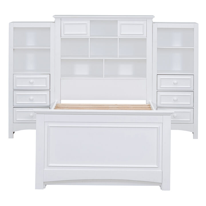 Merax Platform Bed with Storage Headboard