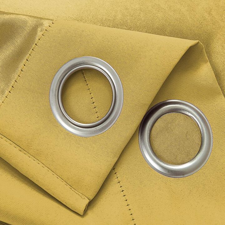 Olivia Gray Anchorage Blackout Grommet Single Curtan Panel - 54x90", Yellow