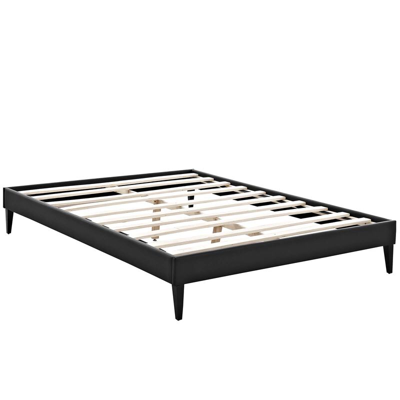 Modway - Tessie Full Vinyl Bed Frame with Squared Tapered Legs Black