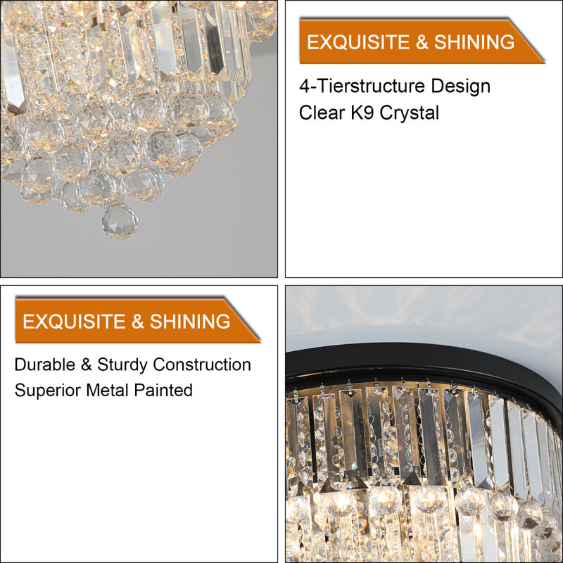 Modern Black Crystal Chandeliers for Every Room