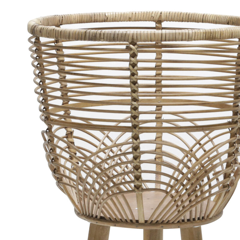 Natural Bamboo Wicker Planters Sets
