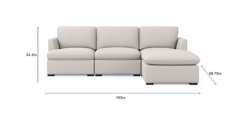 Cromwell 4 Piece Modular Sofa - Light Brown