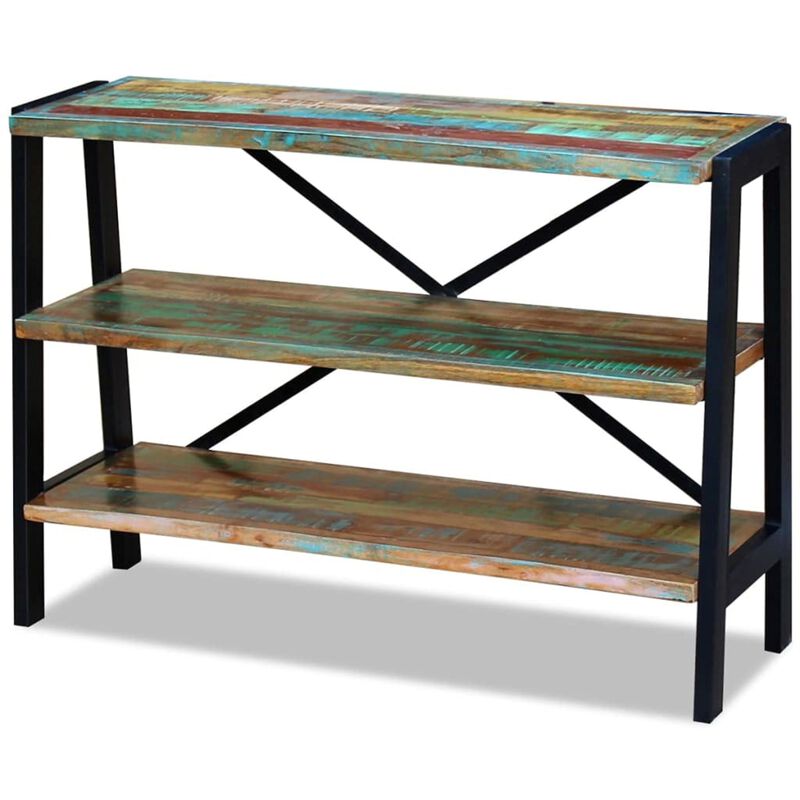 vidaXL Console 3 Shelves Solid Reclaimed Wood