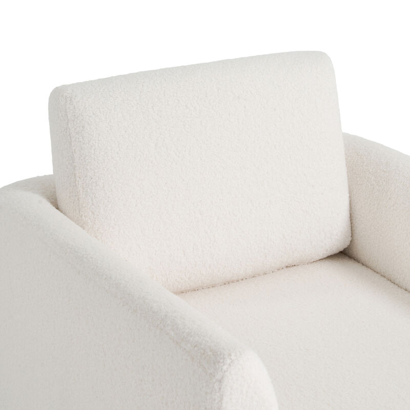 Merax 360 Degree Modern Teddy Swivel Accent Chair