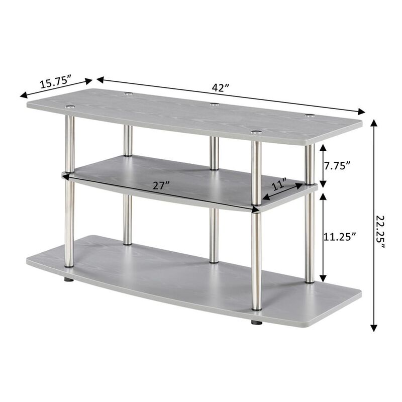 Convience Concept, Inc. No Tools 3 Tier Wide TV Stand for TVs up to 46 Inches