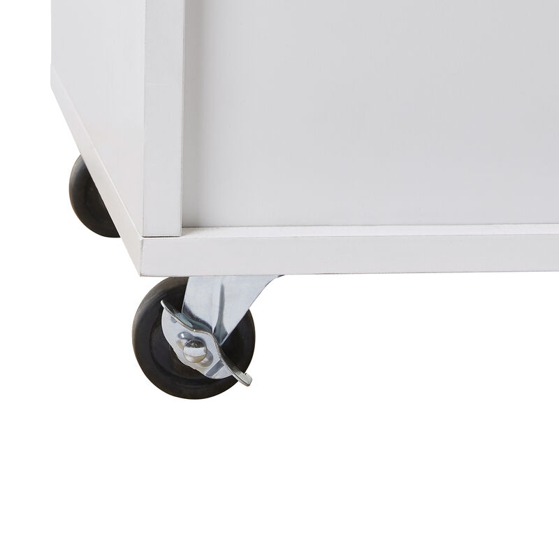 Merax Rolling Kitchen Island with Storage Kitchen Cart