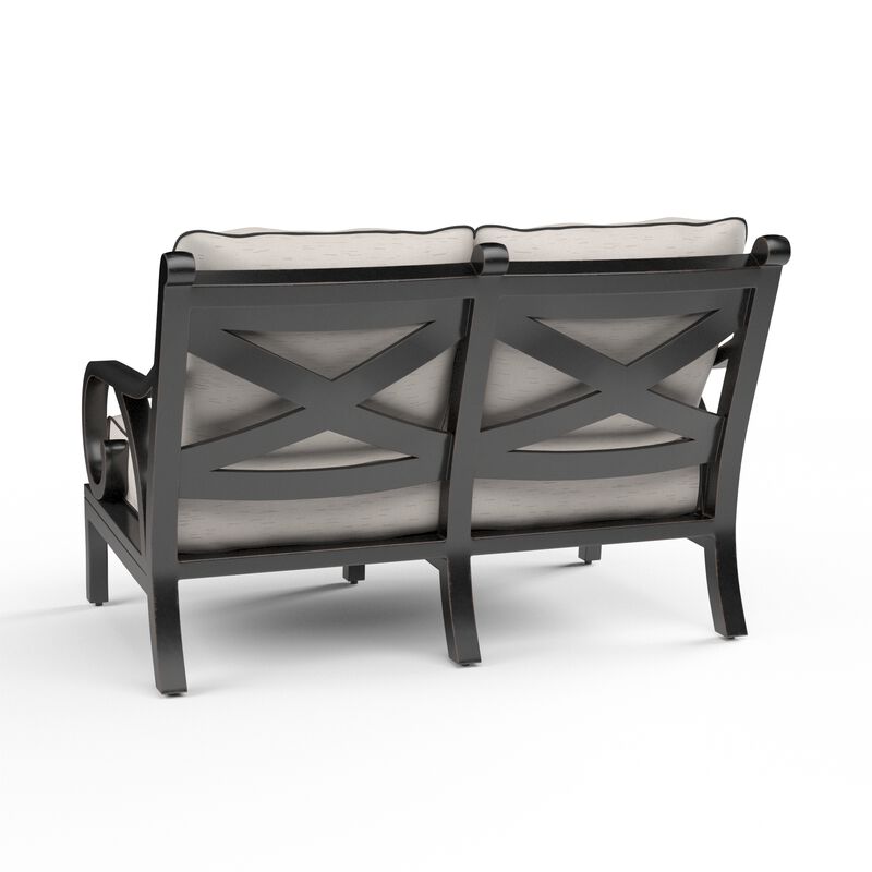 Monterey Loveseat in Frequency Sand w/ Contrast Canvas Java Welt