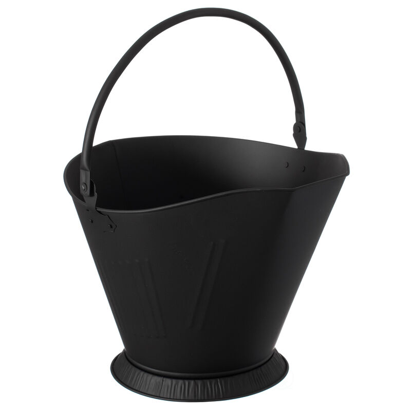 Indoor and Outdoor Black Iron Ash Bucket Use for Fire Pit, Wood Burning Stove, Grill