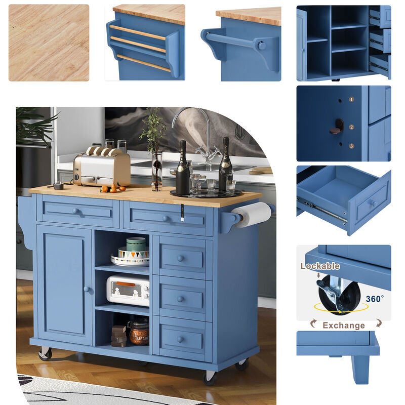 Merax Rolling Mobile Kitchen Island