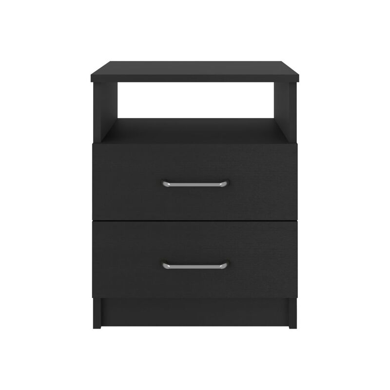 Streamdale Napoles Nightstand, Superior Top, Two Drawers, One Shelf
