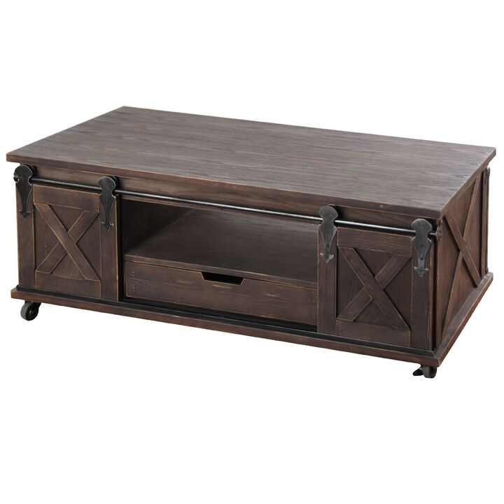 Dark Brown Barnwood Console