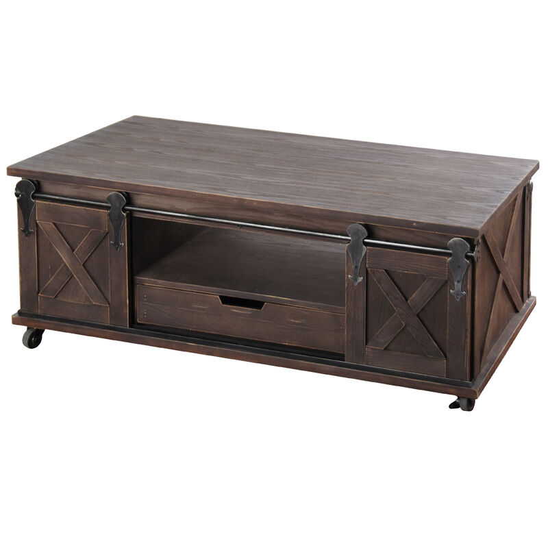 Dark Brown Barnwood Console
