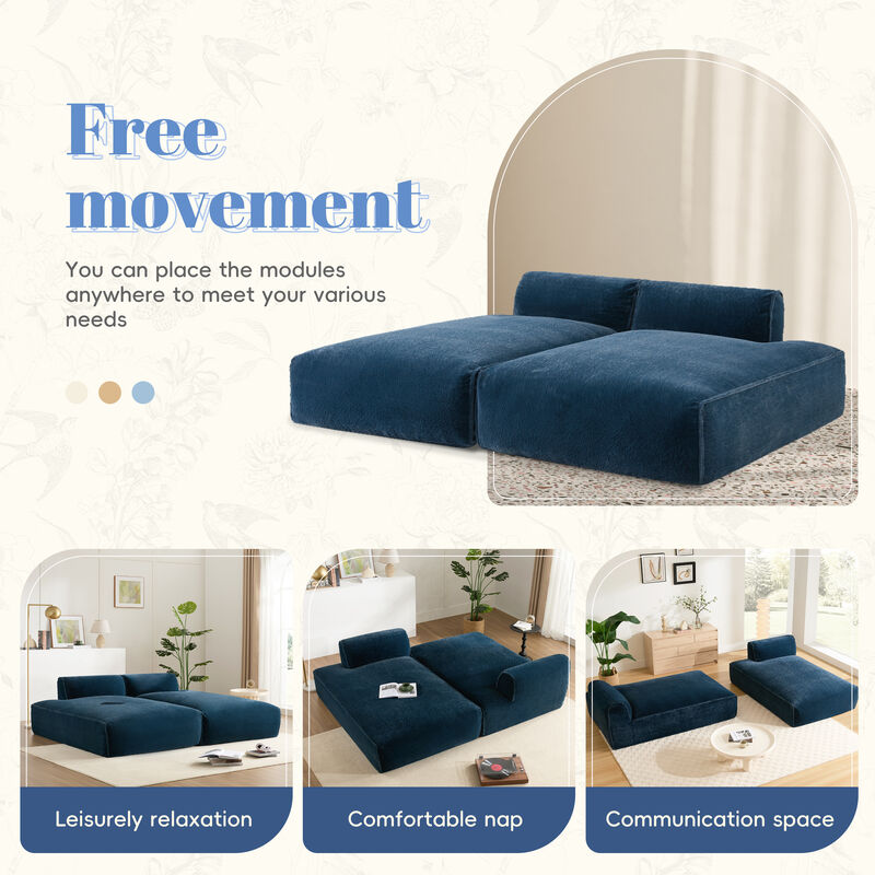 Merax Fully Compressed Sleeper Sofa for Living Room