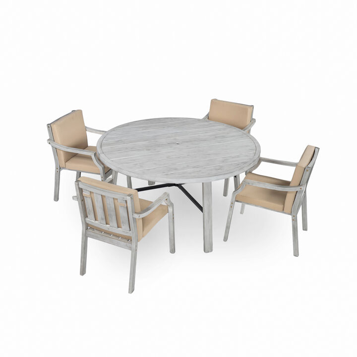 Merax Outdoor Dinning Set for 4 Person