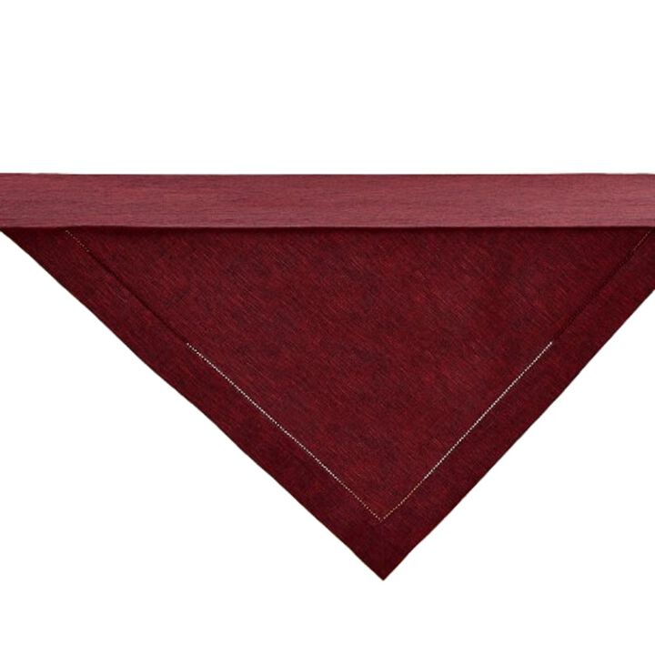 Solino Home 100% Pure Linen Table Throw 52 x 52 Inch | Milan for Thanksgiving, Christmas