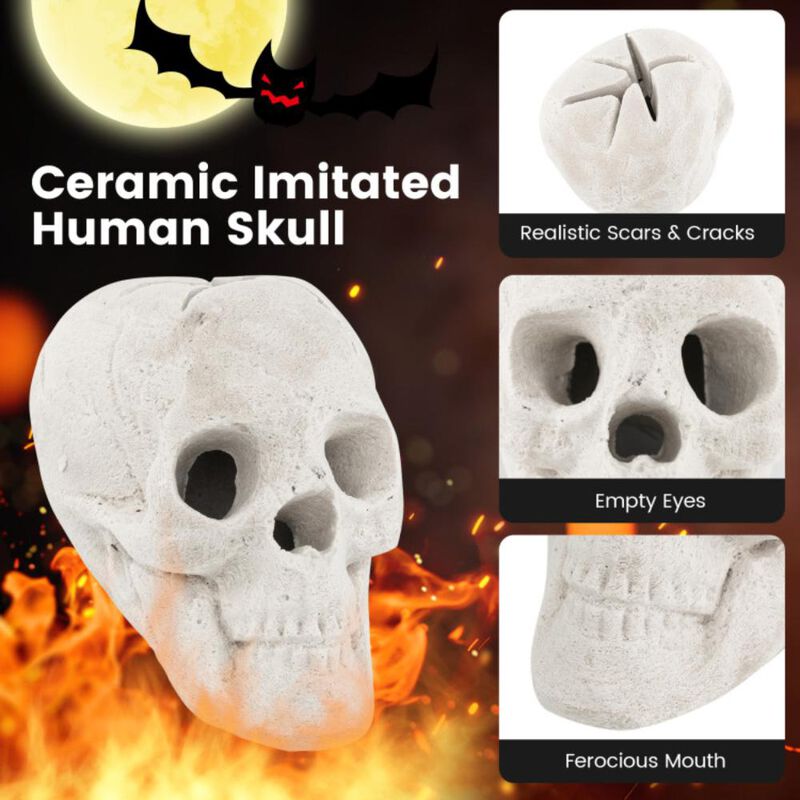 Hivvago Halloween Fire Pit Skull Halloween Decoration