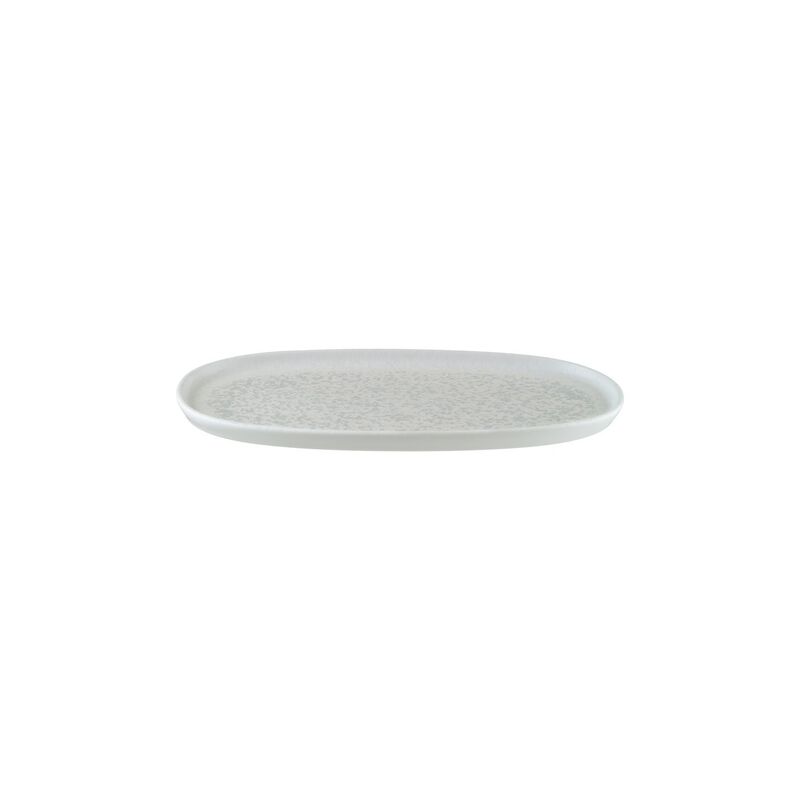 Luna 12" x 6.25" x h:0.75" Oval White Porcelain Platter