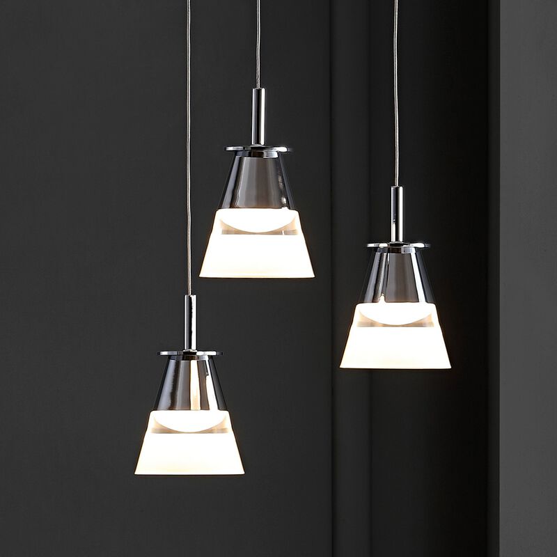 Alain 12.5" 3-Light Adjustable Cascading Metal Integrated Cluster LED Pendant