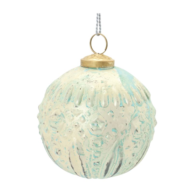 Distressed Mercury Glass Ornmanet (Set of 6)