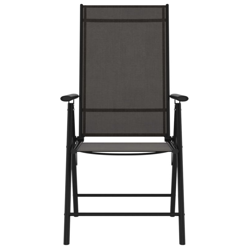 vidaXL Folding Patio Chairs 6 pcs Textilene Black