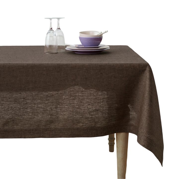 Solino Home 100% Pure Linen Dinner Napkins 20 x 20 Inch Set of 6 | Classic Hemstitch