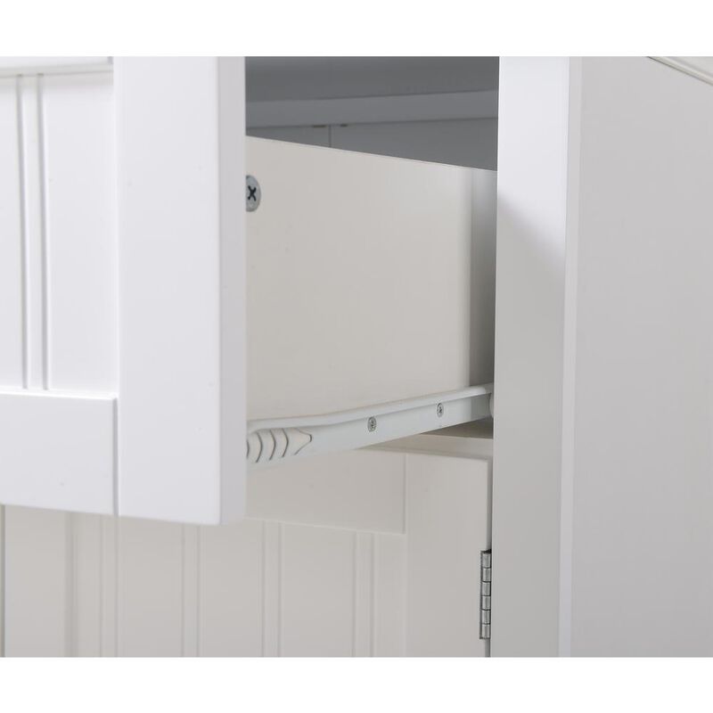 OS Home and Office Buffet and Hutch with Framed Glass Doors and Drawer