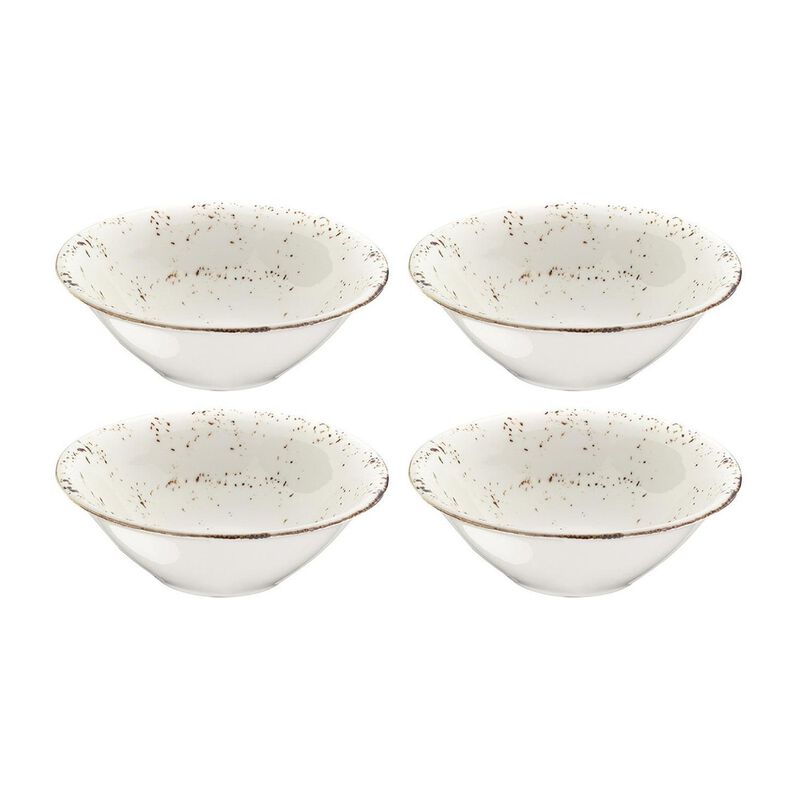 Grain dia.6.25" h:2" 13 oz. Round Decorated Porcelain Bowl (Set of 4)