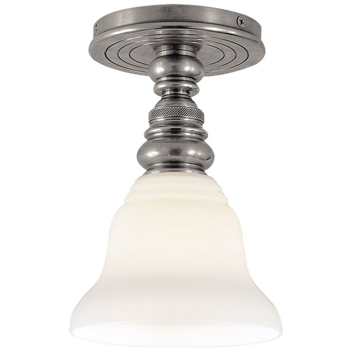 Boston Single Flush Mount in Antique Nickel