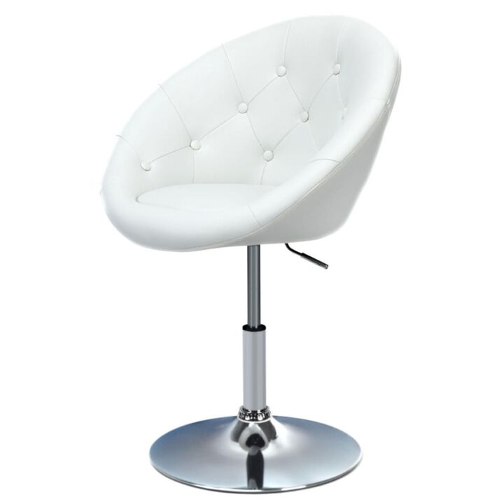 Hivvago 1 Piece Adjustable Modern Swivel Round Tufted