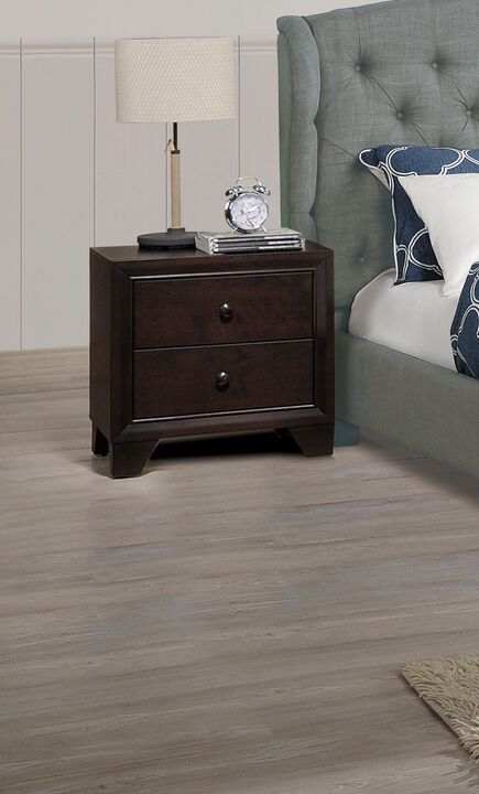 Streamdale Modern Bedroom Nightstand Brown Drawers Bedside Table Rubberwood