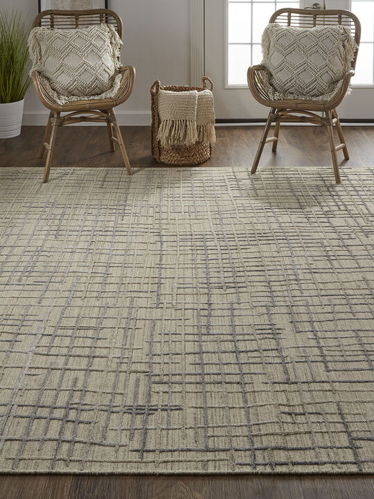 Kirkwood T8001 Beige/Silver 8' x 10' Rug By Thom Filcia