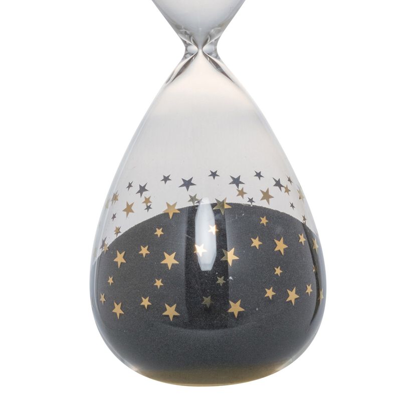 Doug Set of 3 Decorative 60 Minute Hourglass Accent Decor, Colored Sand - Benzara