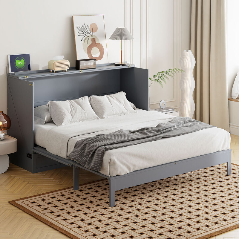 Merax Murphy Bed Cabinet with Drawers