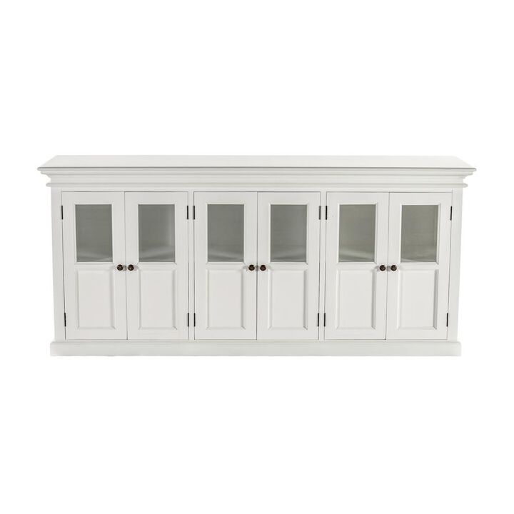 Belen Kox Classic White Glass Door Buffet, Belen Kox
